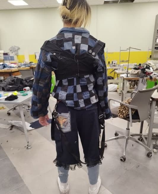 A patchwork jacket