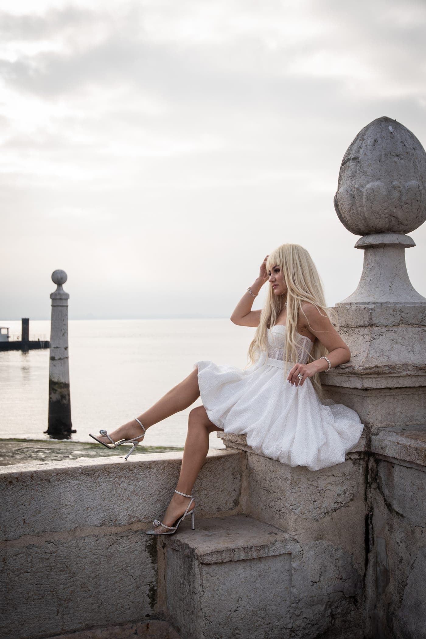 Portrait against the grey Tejo