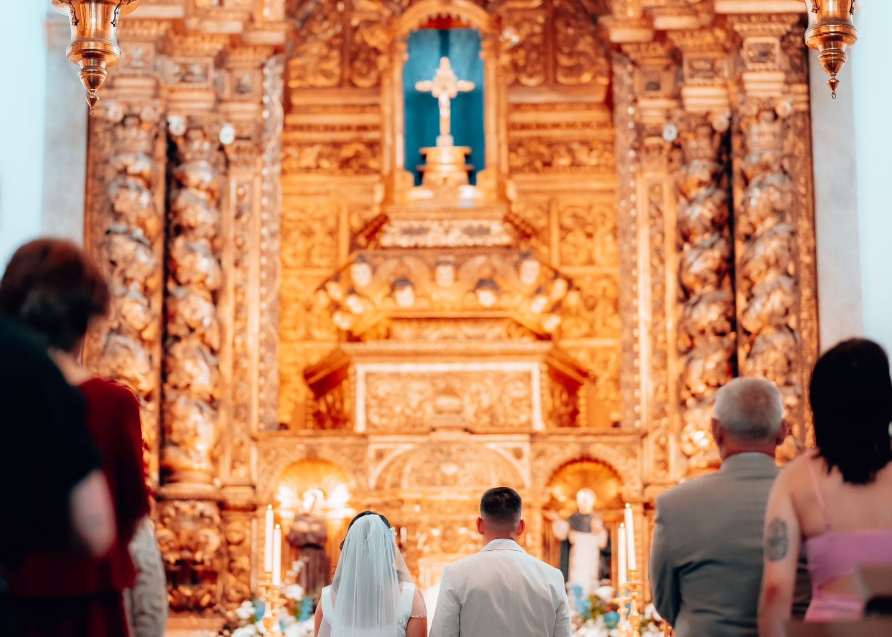 The gilded interior during the ceremony