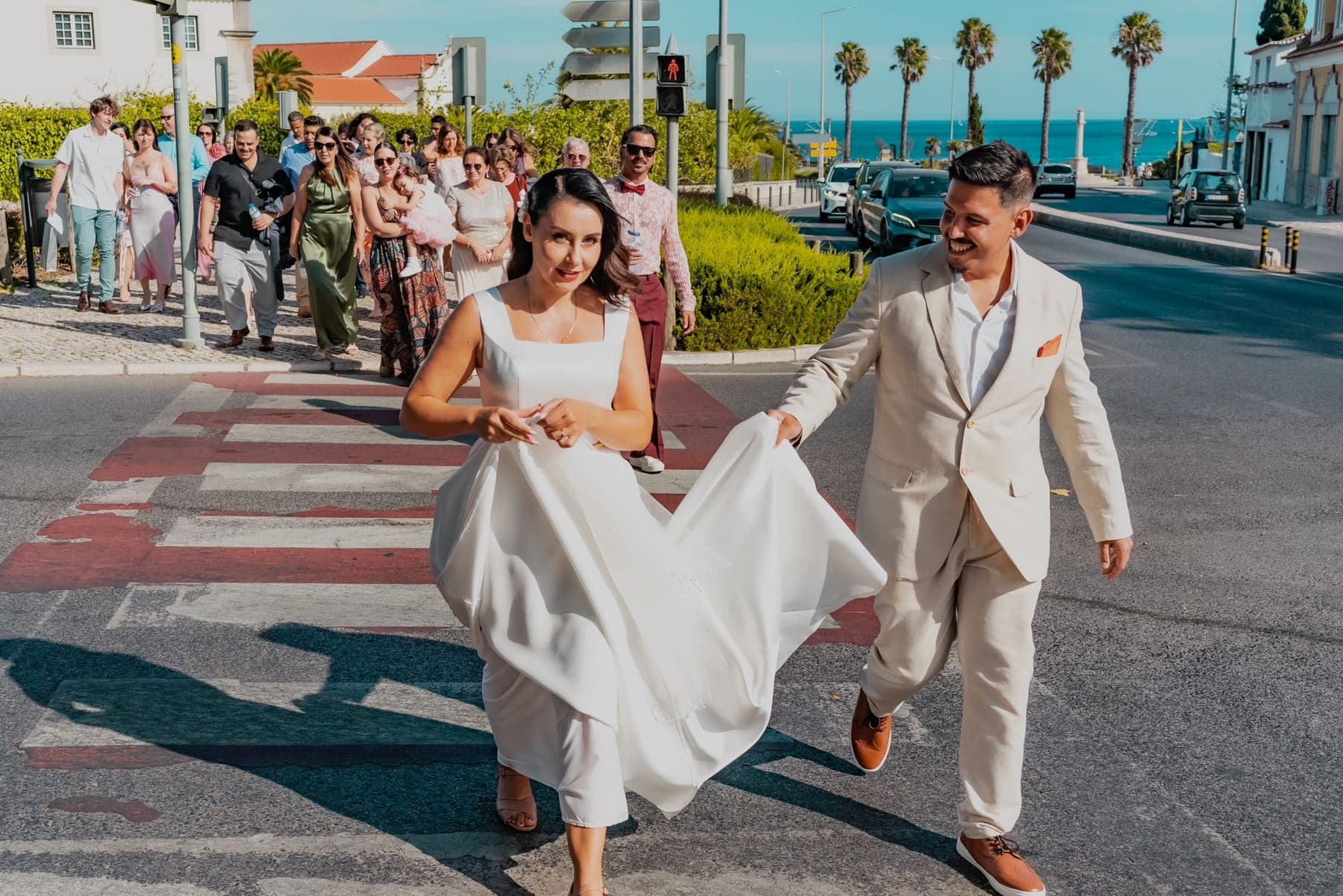 Walking out into the street