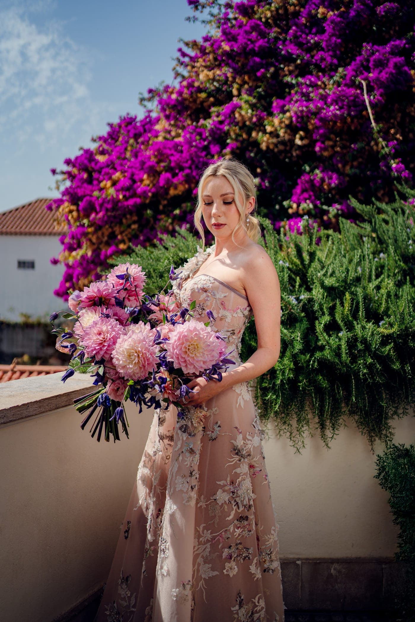 Bouquet and bodice together