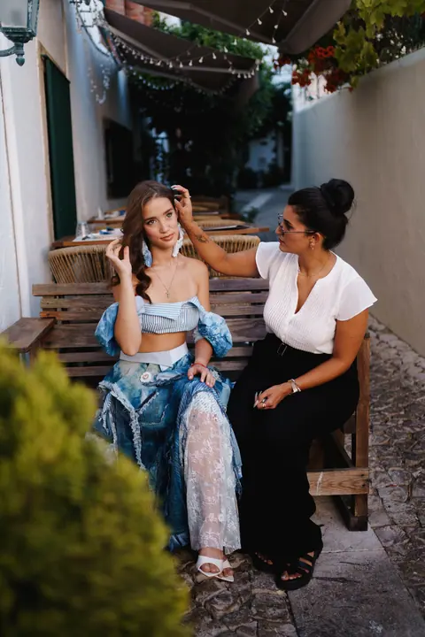The stylist's last pass